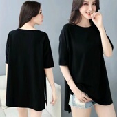 t恤240加肥加大200遮肚藏肉女装 夏季 300斤胖mm宽松显瘦中长款 上衣