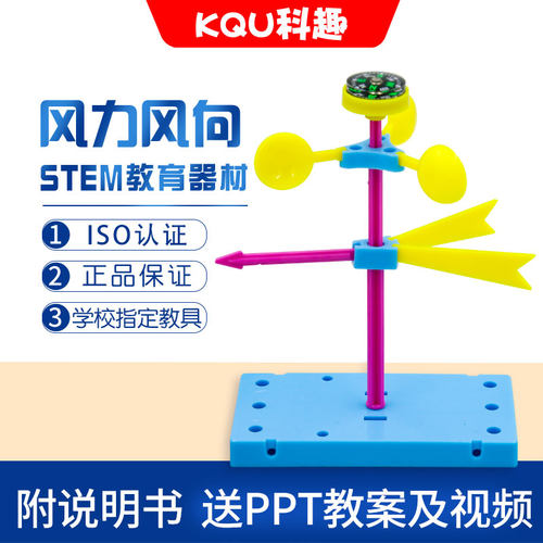diy科趣物理风力风向科学实验