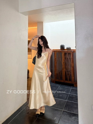 ZY GODDESS简约风吊带连衣裙女宽松显瘦百搭长裙