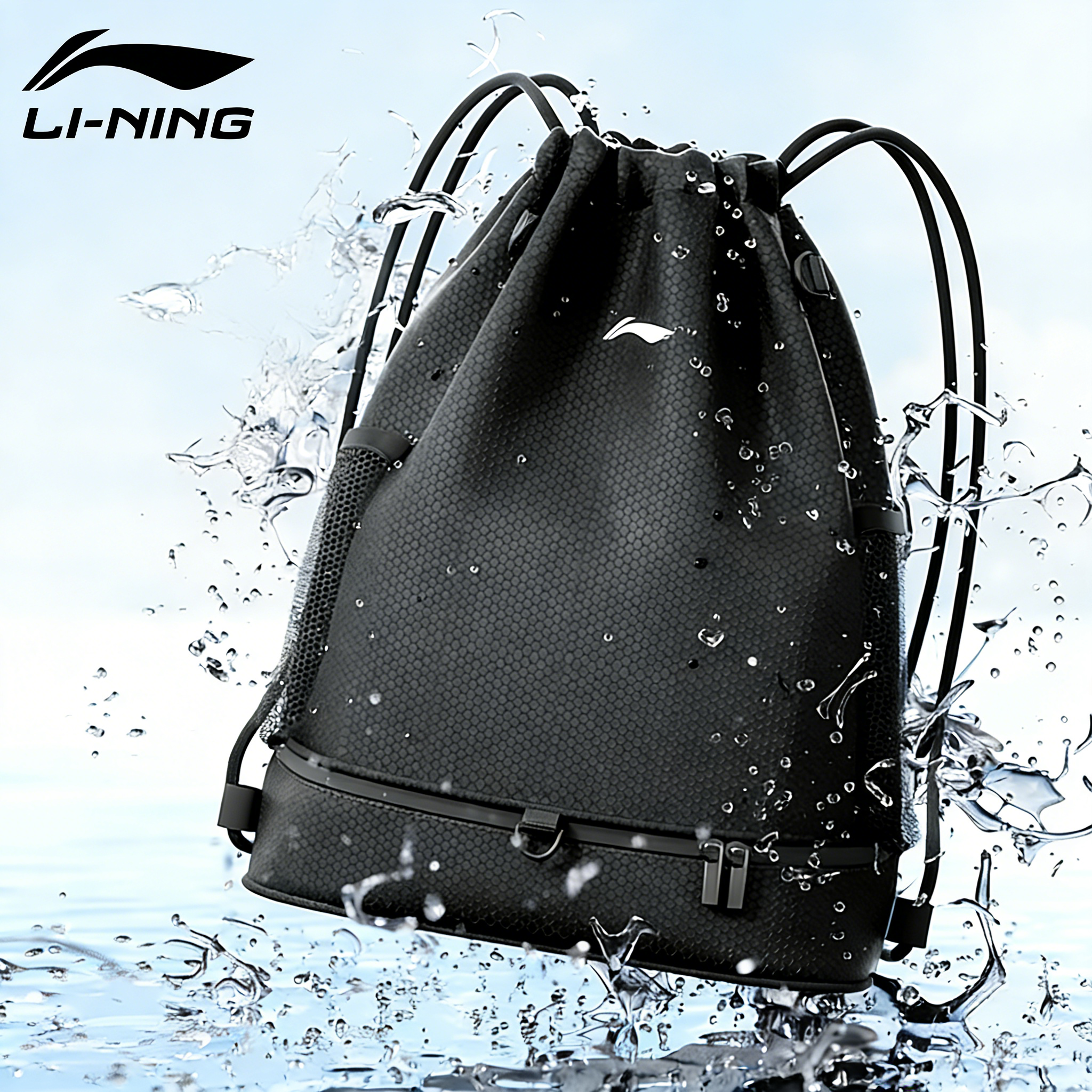 李宁游泳包健身运动包干湿分离