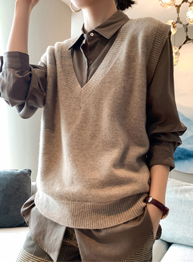 毛衣马甲女背心春装2025年新款爆款针织外穿春秋叠穿坎肩马夹外搭