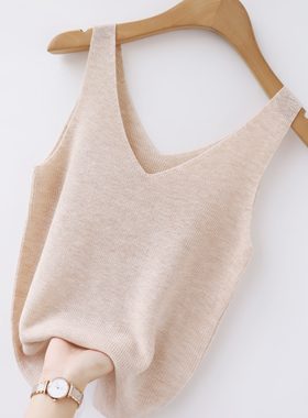 V领小吊带背心女内搭夏季2025新款爆款高级感针织无袖上衣百搭款