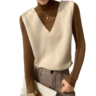 V领马甲女款2025新款秋装爆款女士毛衣坎肩针织背心春秋马夹上衣