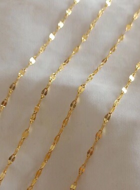 钛钢不掉色无吊坠百搭单链光链子钛钢裸链配链细链锁骨链项链洗澡