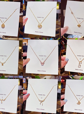 钛钢项链女小众INS风锁骨链轻奢设计感简约气质吊坠义乌配饰