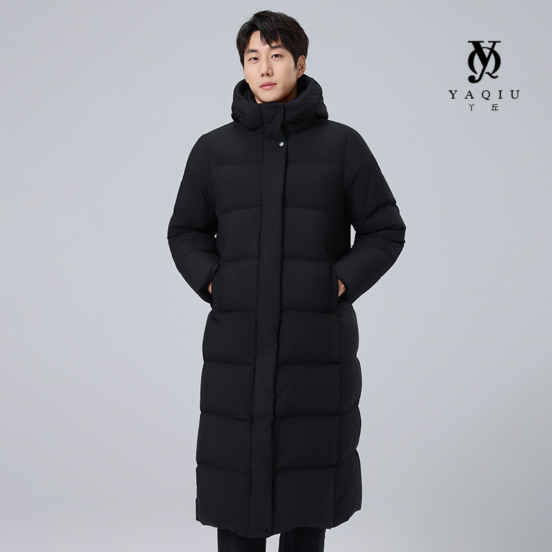极寒系列高端冬季款御寒防寒男式加长款鹅绒加厚90白鹅绒羽绒服