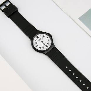 卡西欧手表静音考试学生休闲指针式 casio小黑表电子女男表MQ