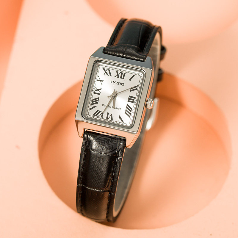 卡西欧手表女casio网红小方表复古石英方形指针式女表ltp-v007l