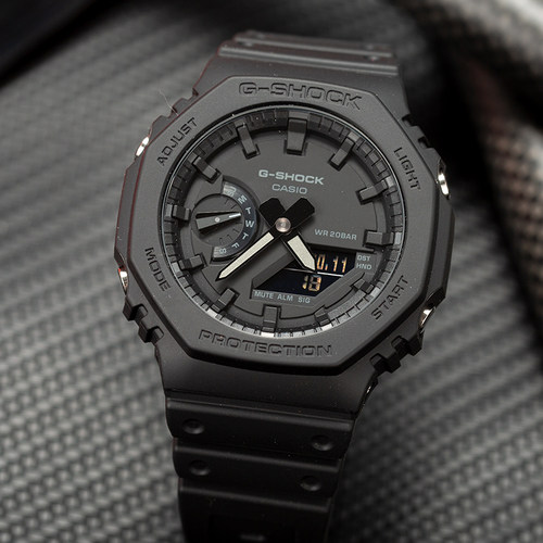 卡西欧男士双显简约石英表