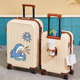 2026新款 轻便旅行登机箱男女学生卡通可爱拉杆行李箱 多功能杯架款