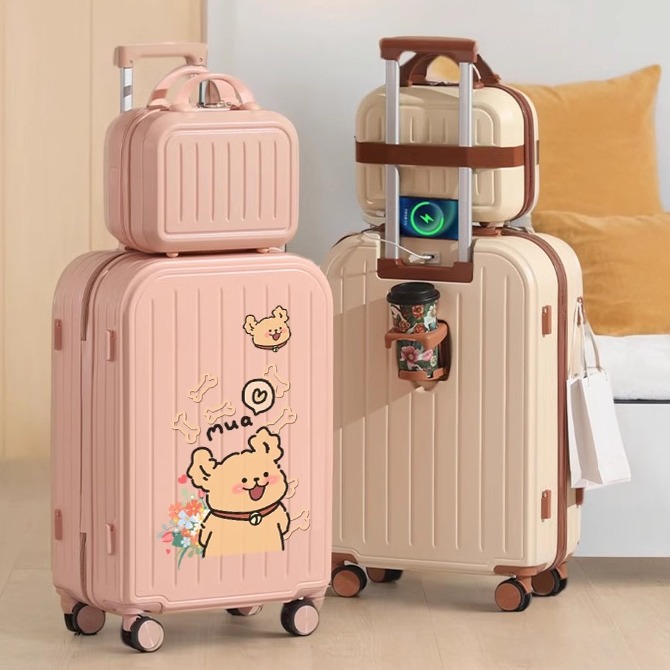 新款行李箱女高颜值拉杆密码箱20