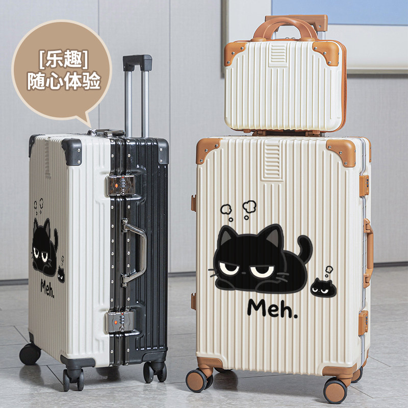 2026新款卡通涂鸦行李箱结实耐用密码箱铝框加厚拉杆箱学生旅行箱