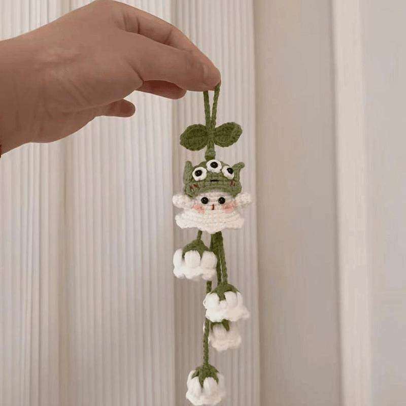 毛线钩针小幽灵铃兰花挂件手工编织DIY材料汽车挂件抖音同款,服饰配件/皮带/帽子/围巾,DIY编织材料包,淘宝优惠券,粉丝福利购,淘宝优惠卷