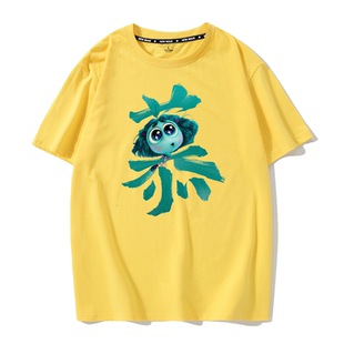 衣服潮 儿童暮暮宽松纯棉短袖 头脑特工队忧忧周边t恤夏男女款 美式