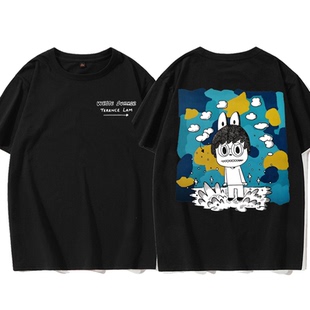 林家谦WhiteSummer演唱会联名拉布布周边短袖T恤男女港乐应援衣服