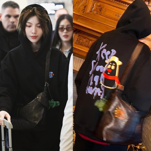 泰剧lingorm邝玲玲KS陈美玲同款宽松连帽卫衣女2025新款秋冬上衣