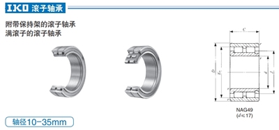 日本IKO双列圆柱滚子轴承TRU系列