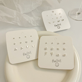 夏季 潮耳环简约小巧睡觉免摘耳饰 银色小耳钉气质冷淡风2024年新款