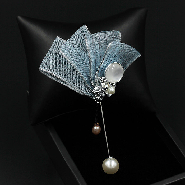 春夏壹字長別針  韓版絹紗花朵氣質胸針胸花貓眼石連衣裙配飾品女在類目 飾品/流行首飾/時尚飾品新, 胸針中 - 來自Buy2taobao.com提供專業的淘寶代購服務