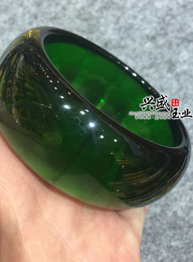 塑料合成透明仿蜜蜡不退货手镯