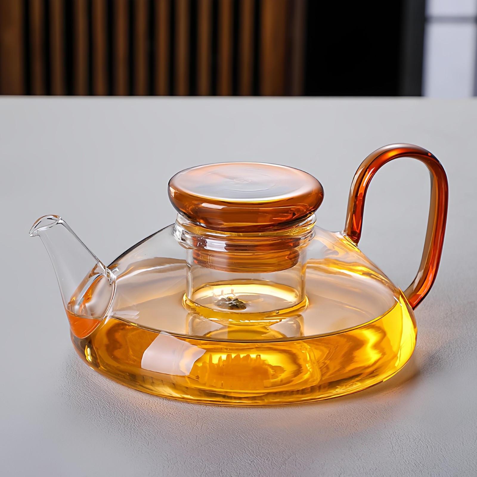 高硼硅玻璃茶水分离过滤香山壶