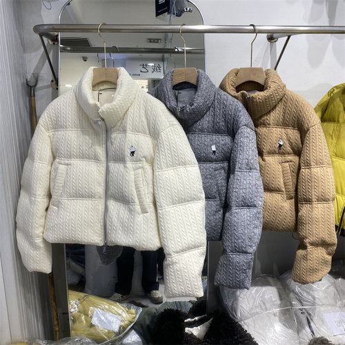 立领面包服女短款保暖外套羽绒服