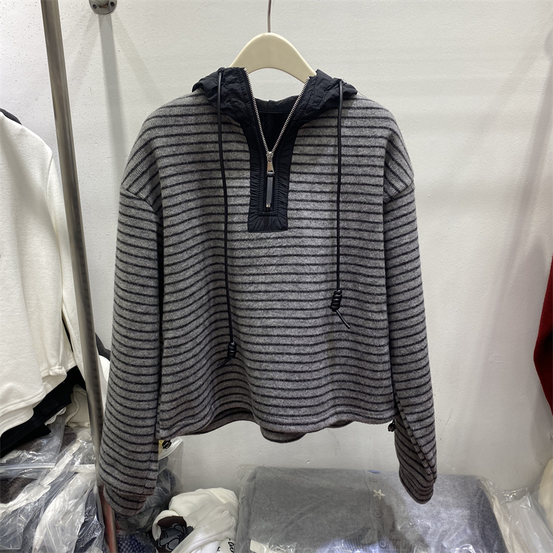 新中式冬款加绒连帽卫衣女宽松