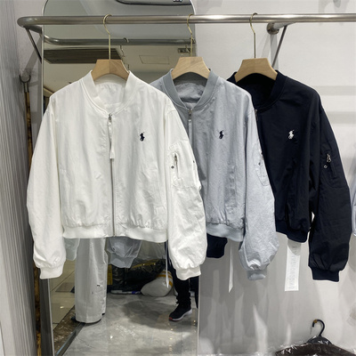 春款立领刺绣棒球服显瘦小个子