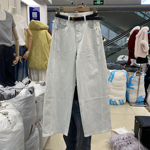 MV6639欧货2025女春新款时尚高腰显瘦阔腿裤宽松休闲裤弯刀裤长裤