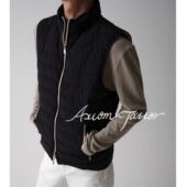 AXIOM TAILOR 三防90白鹅羽绒绗缝拉链BC马甲百搭雅痞老钱风