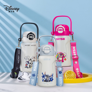 迪士尼儿童保温杯食品级316幼儿园上学专用宝宝便携直饮吸管杯子
