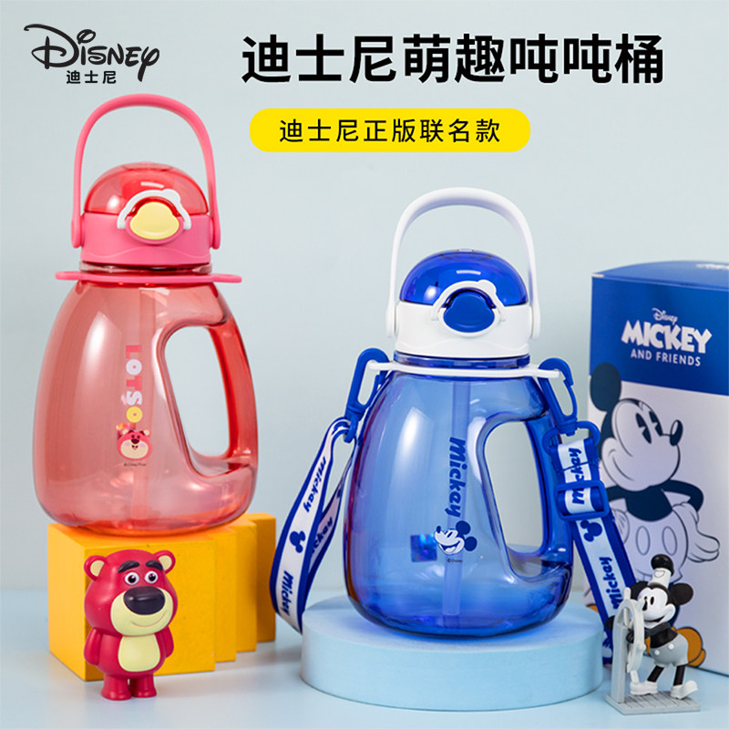 迪士尼吨吨桶儿童水杯直饮吸管宝宝饮水壶夏幼儿园上学2一9岁