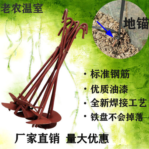 温室大棚配件螺旋地锚地桩绳钩