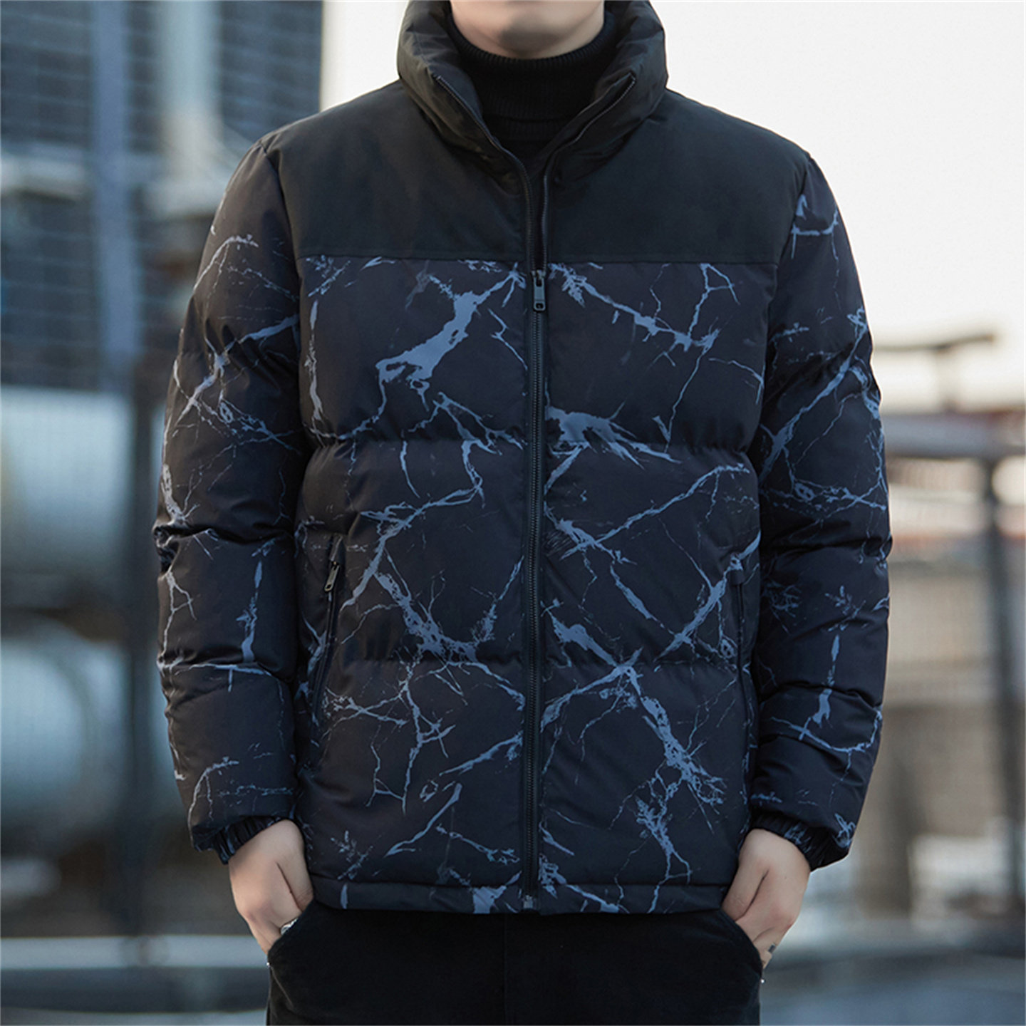 冬季棉衣男休闲立领加厚棉袄外套2026新款潮流青少年防寒保暖棉服