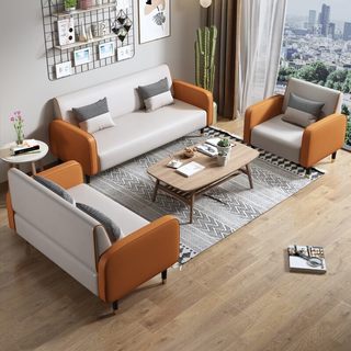 科技布沙发小户型客厅简约三人北欧出租房公寓简易服装店双人沙发