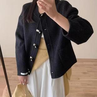 工厂直售羊毛大衣女2025年新款高端不起球双面羊绒大衣短款