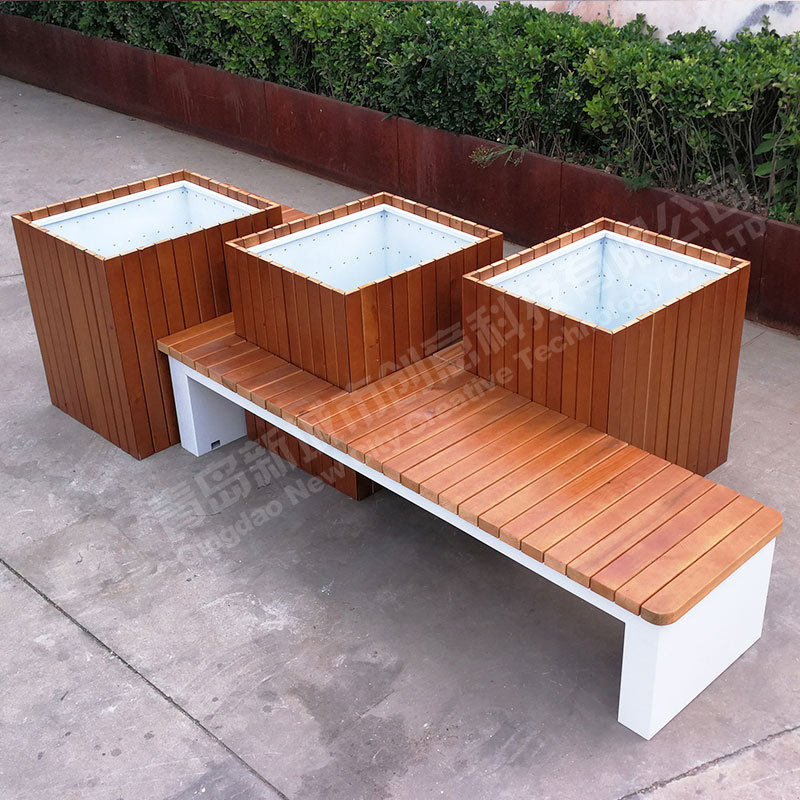 景区座椅防腐木凳子公园椅 实木休闲户外简约园林长条椅定制