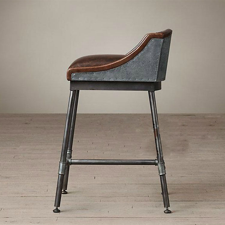 loft美式乡村复古工业做旧铁艺水管吧台椅 高脚吧椅酒吧凳