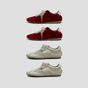 FENGLIYA 系带轻便运动鞋 羊皮版 德训真皮平底阿甘鞋 2025新款 THE