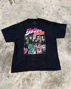 美式复古动漫jojo's Bizaare Adventure重磅纯棉男女宽松短袖