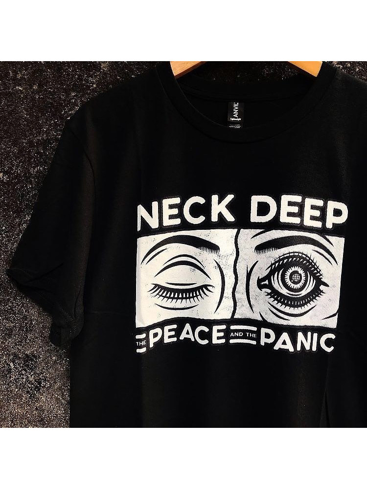 넥 딥 밴드는 맹목적인 록 웨스트 코스트 힙합 남성과 여성 같은 스타일의 반팔 티셔츠