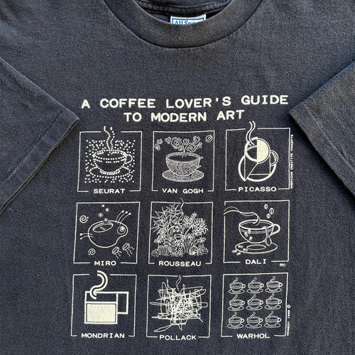 Coffee lovers guide to modern art T-shirt短袖t恤Grey Boxy