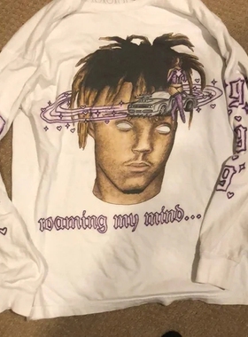 美式复古Juice WRLD长袖t恤潮流ins港风百搭男女大码加大码456XL