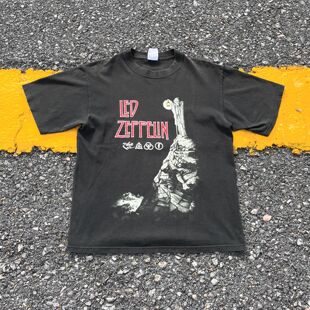 Led-Zeppelin齐柏林飞艇vintage美式乐队夏季大码T-shirt短袖t恤