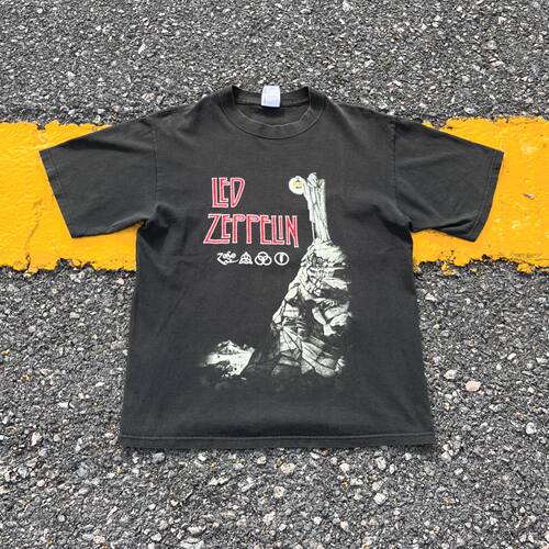Led-Zeppelin齐柏林飞艇vintage美式乐队夏季大码T-shirt短袖t恤