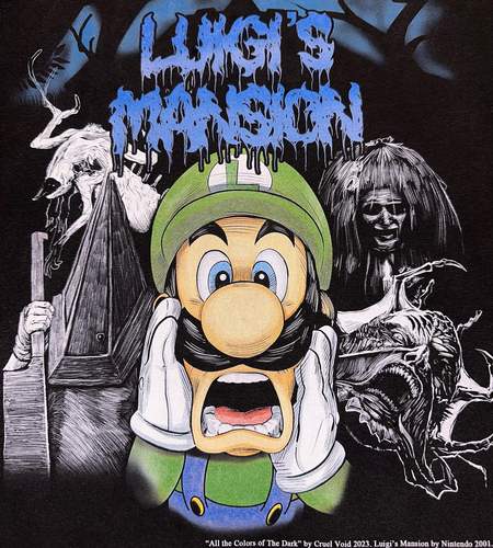 luigi's mansion暗黑游戏夏季重磅大码oversize t-shirt短袖t恤