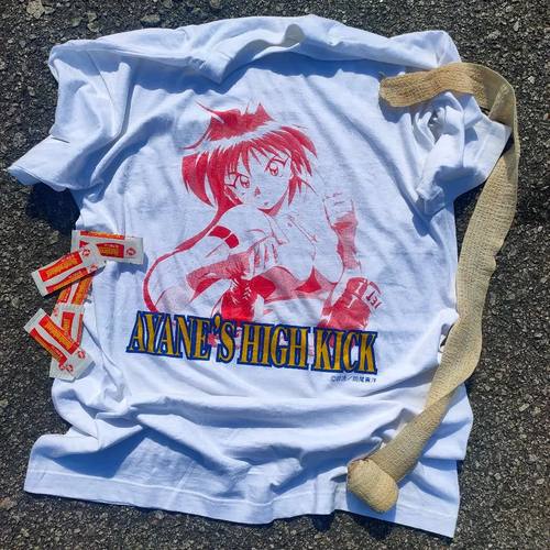 vintage Ayane's High Kick女子跆拳道 oversize T-shirt短袖t恤