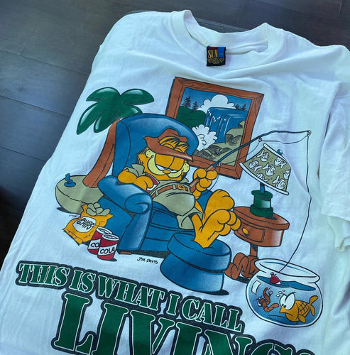 美式复古卡通vintage宽松圆领