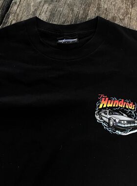 HUNDREDS创意ins潮牌短袖T恤大码456XL流行宽松百搭男女情侣同款