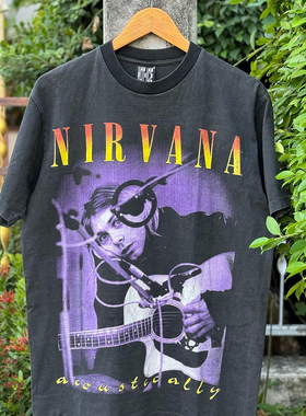 90’s Nirvana Bootleg涅槃唱片 large size男女款T-shirt短袖t恤